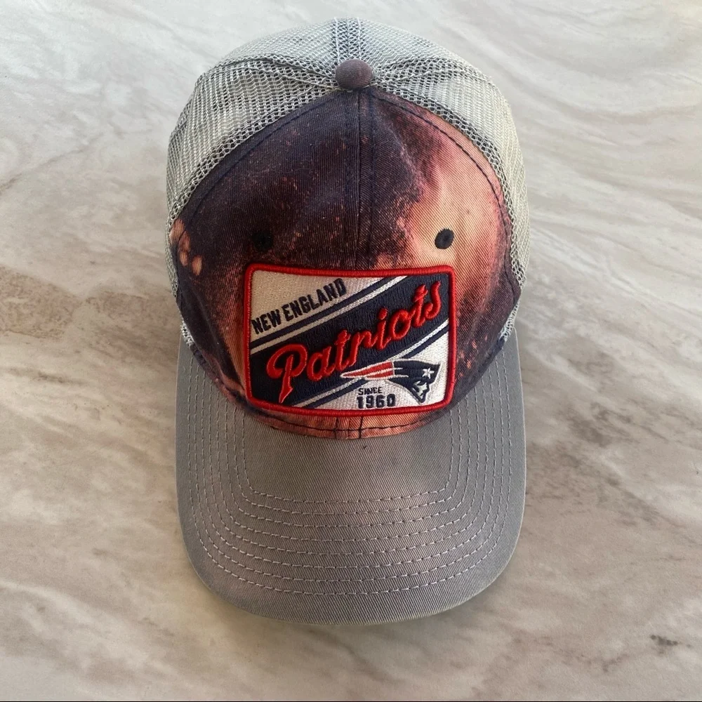 NFL New England Patriots Bleach Splatter Dad Hat
